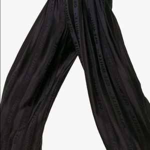 Off White “hangtag” mainlabel black wide leg pants